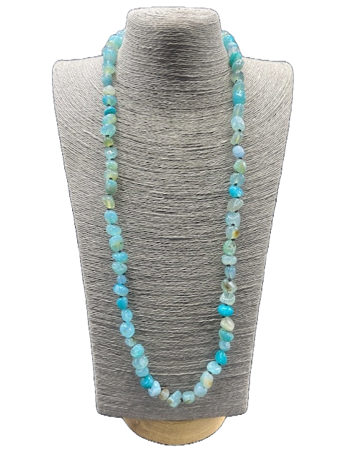 Handmade Blue Agate necklace