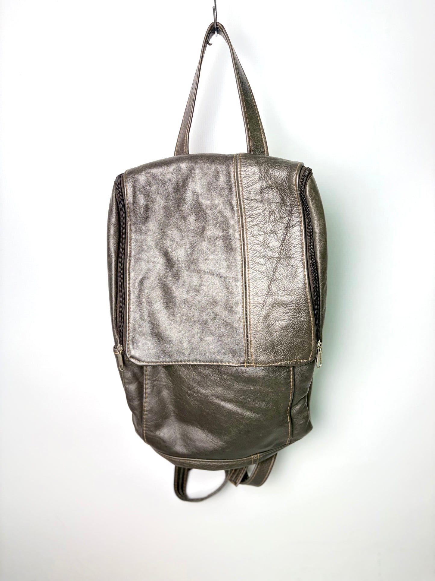 Brown Leather Backpack