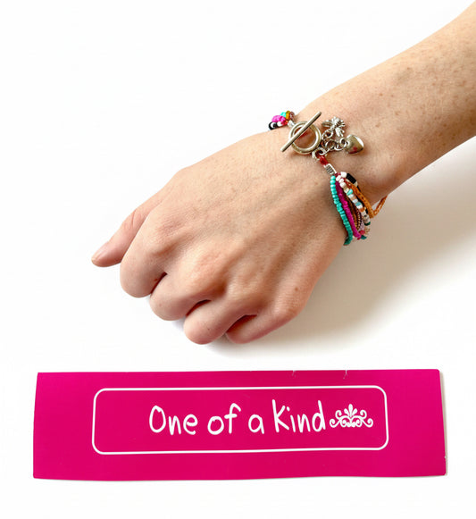 Multi seed and glass beads bracelet