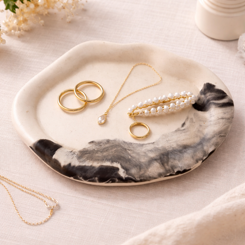 Cloud Round or Oval Trinket Tray