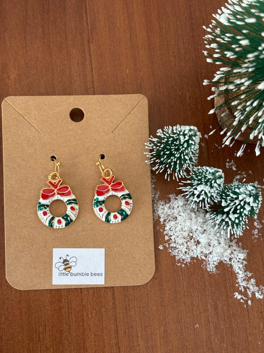 Christmas Wreath Christmas Earrings