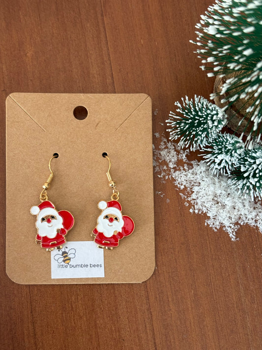 Santa Claus Christmas Earrings