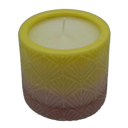Geometric Caribbean Sunset Candle