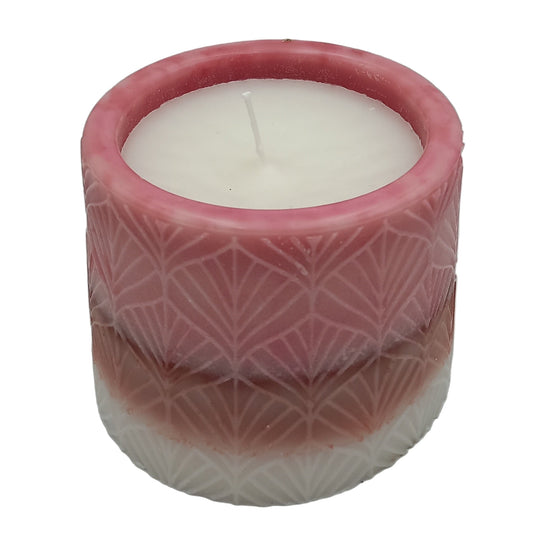 Geometric Pink Lady Candle