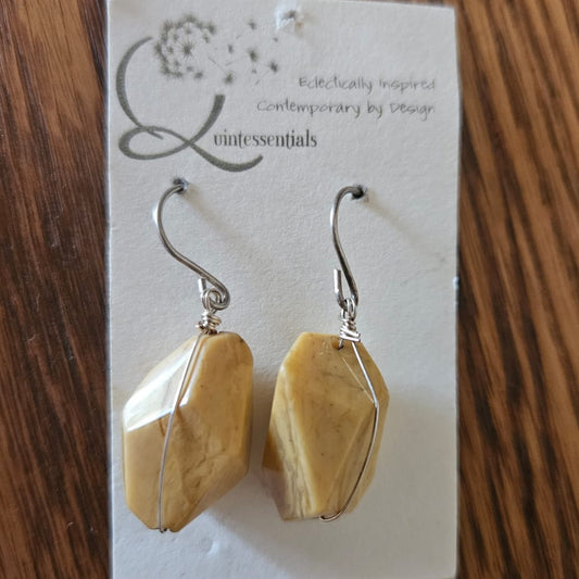 Earrings - Yellow Jasper dangle