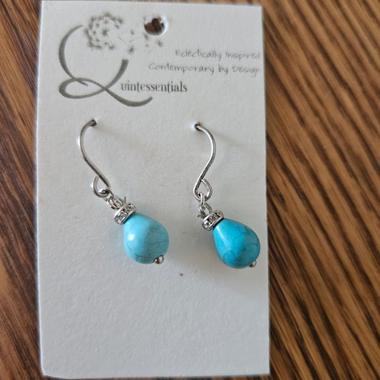 Earrings - Turquoise tear drop