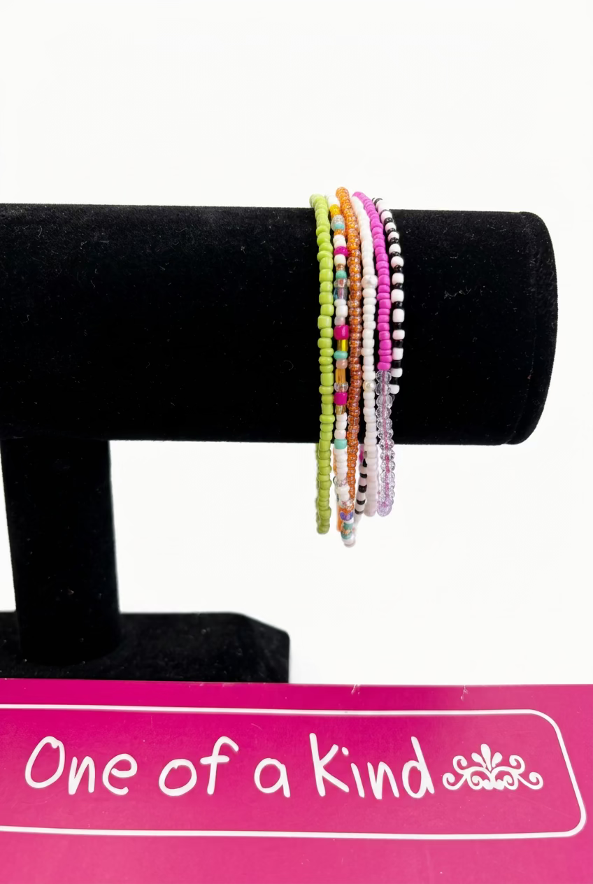 Multi seed and glass beads bracelet