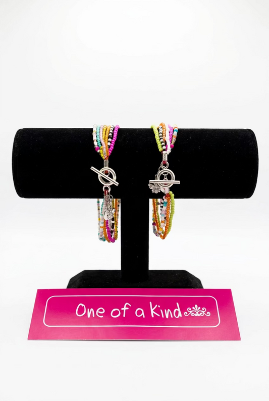Multi seed and glass beads bracelet