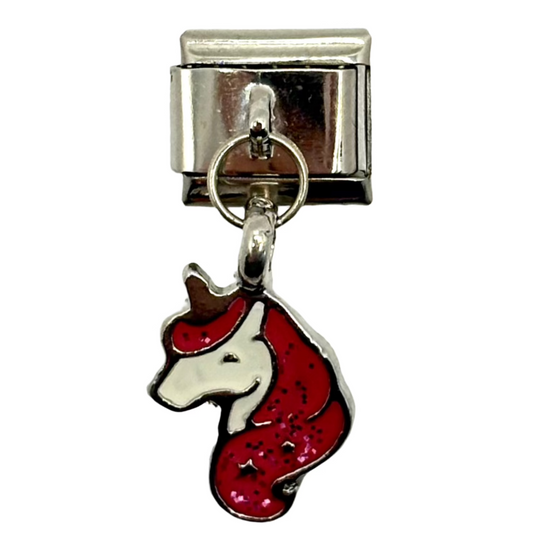Stainless Steel Dangly Unicorn Charm Link