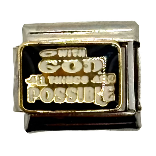 Stainless Steel With God All Things Are Possible