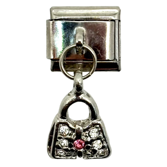 Stainless Steel Dangly Handbag Charm Link