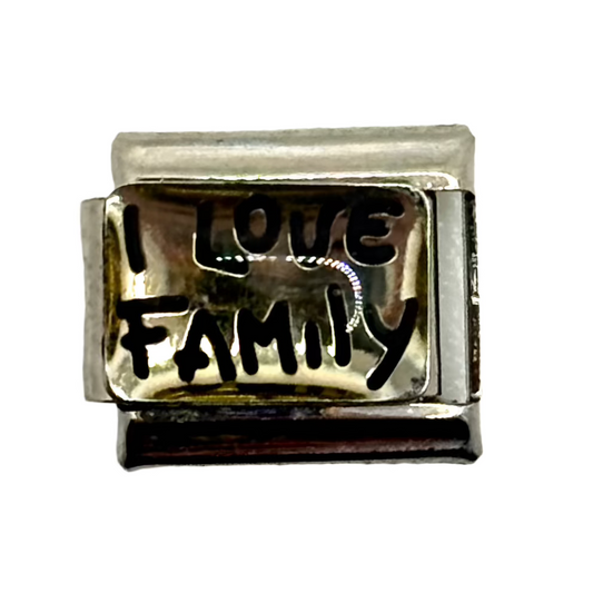 Stainless Steel Love Family Charm Link