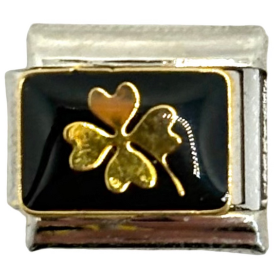 Stainless Steel 4 Leafed Clover Charm Link