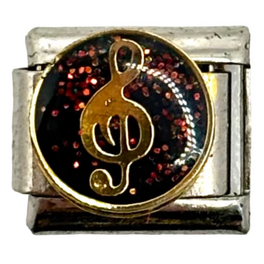 Stainless Steel Music Note Charm Link