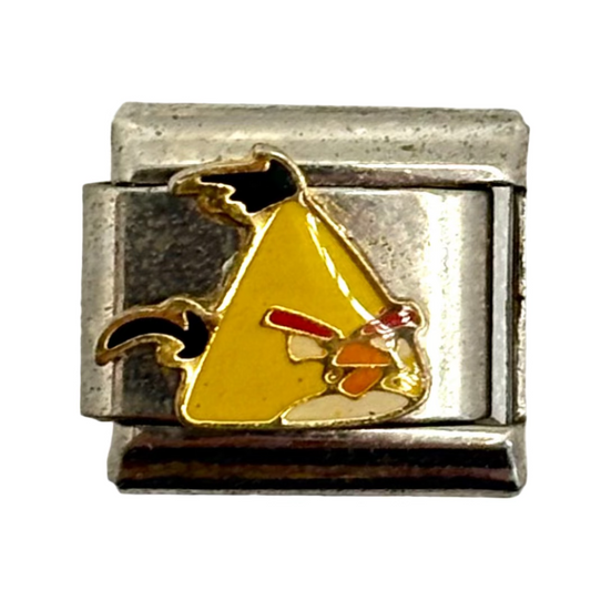 Stainless Steel Yellow Bird Character Charm Link