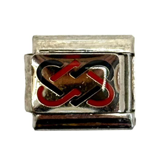 Stainless Steel Infinity Heart Charm Link