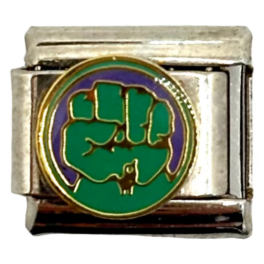 Stainless Steel Superhero Symbol Charm Link