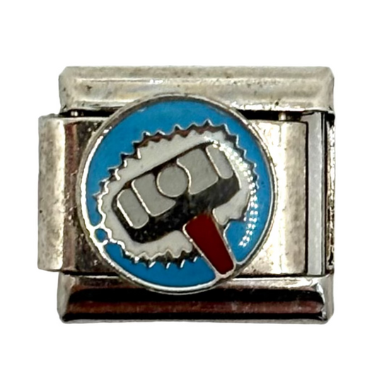 Stainless Steel Superhero Hammer Charm Link