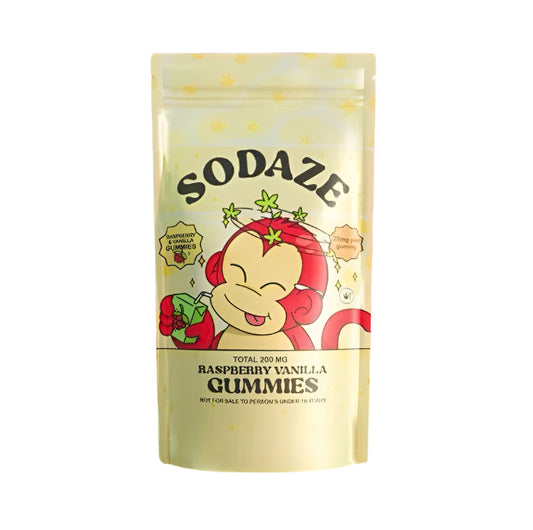 Sodaze Raspberry Vanilla Gummies 25mg
