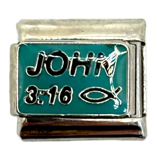 Stainless Steel Bible Verse Charm Link