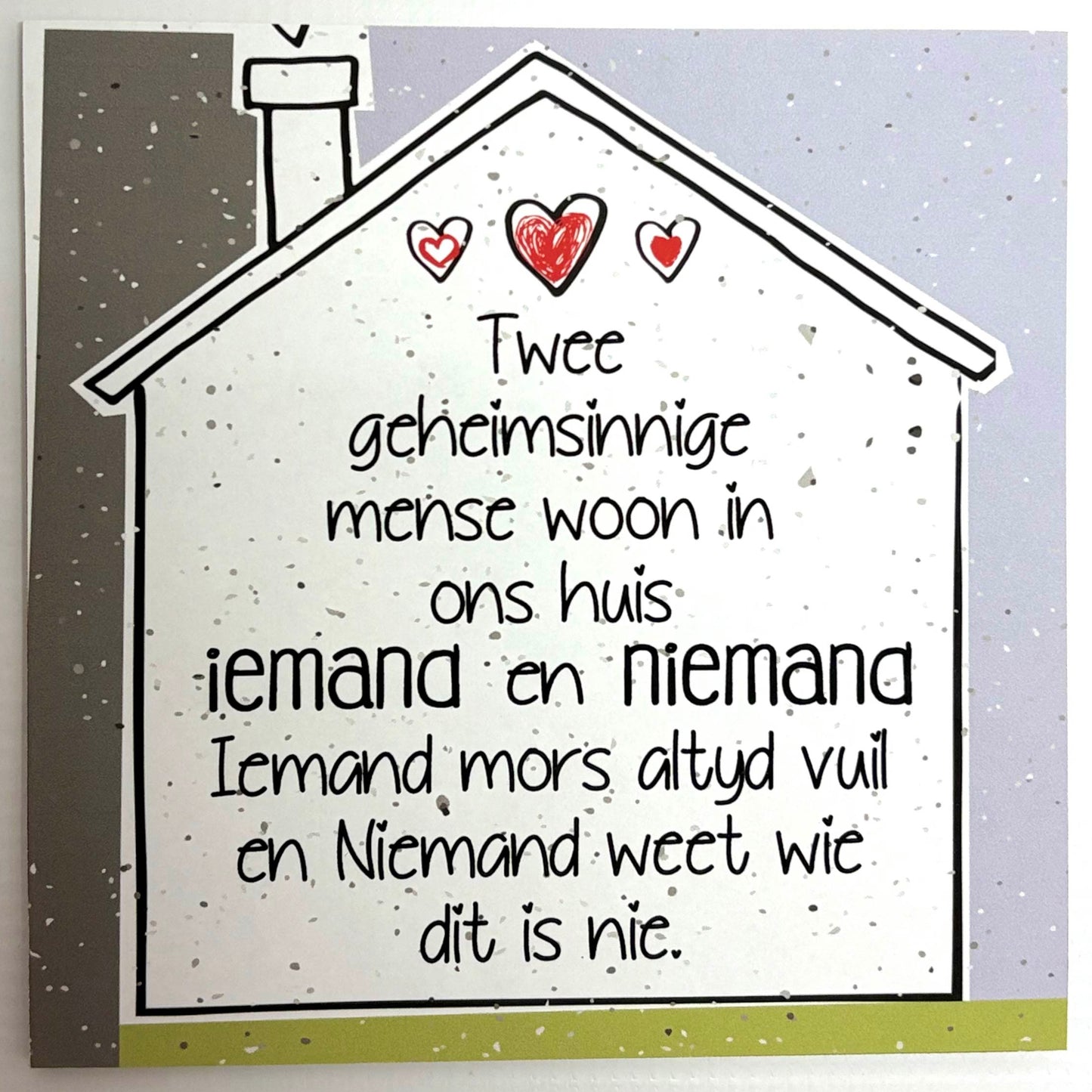 Iemand & Niemand” – Afrikaans Humour Wall Art