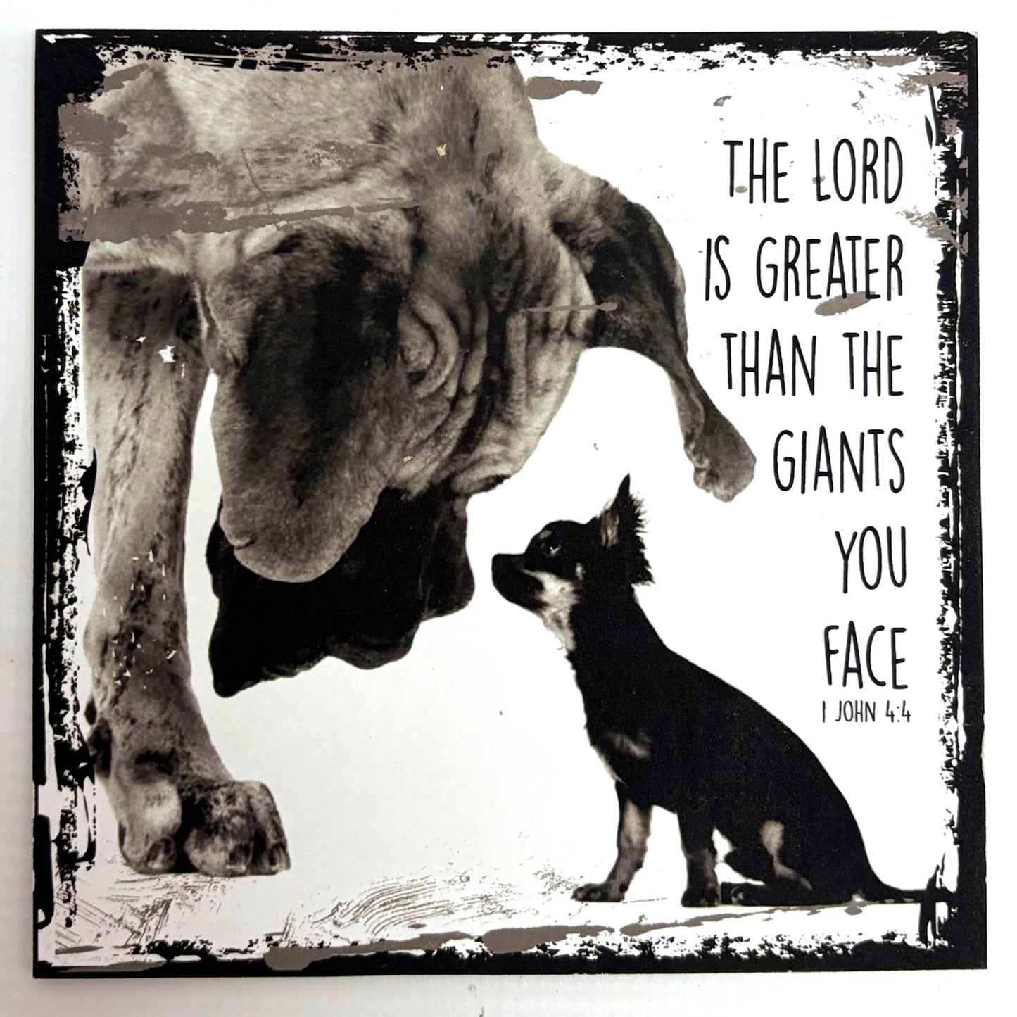 “Greater Than Giants” Dog-Inspired Scripture Wall Art