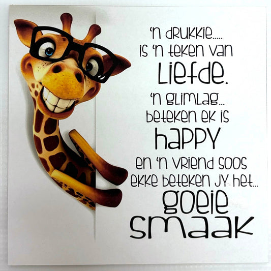 "Goeie Smaak" Giraffe Print