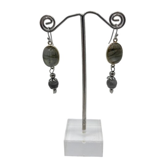 Labradorite Stainless Steel Earrings