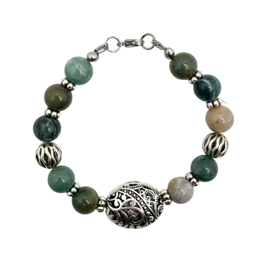 Indian Agate Tibetan bracelet