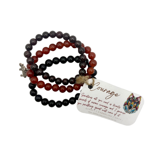 Courage - Elasticated Intention Stack Bracelet (Set of 3)