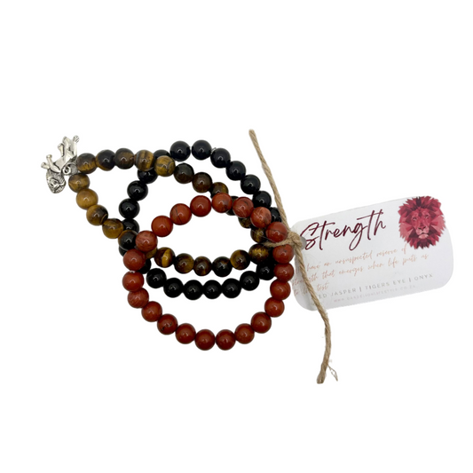 Strength - Elasticated Intention Stack Bracelet (Set of 3)