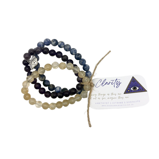 Clarity - Elasticated Intention Stack Bracelet (Set of 3)