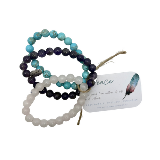 Peace - Elasticated Intention Stack Bracelet (Set of 3)