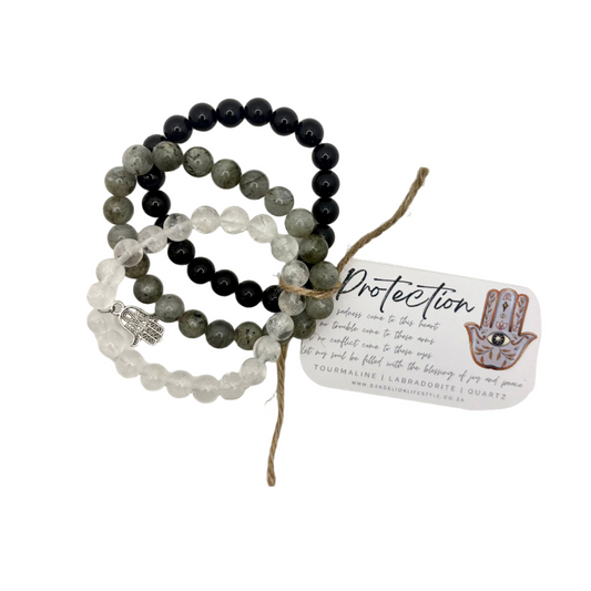 Protection - Elasticated Intention Stack Bracelet (Set of 3)
