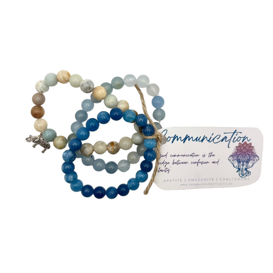 Communication - Elasticated Intention Stack Bracelet (Set of 3)
