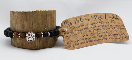 My Pet is My Light Elasticated Crystal Bracelet