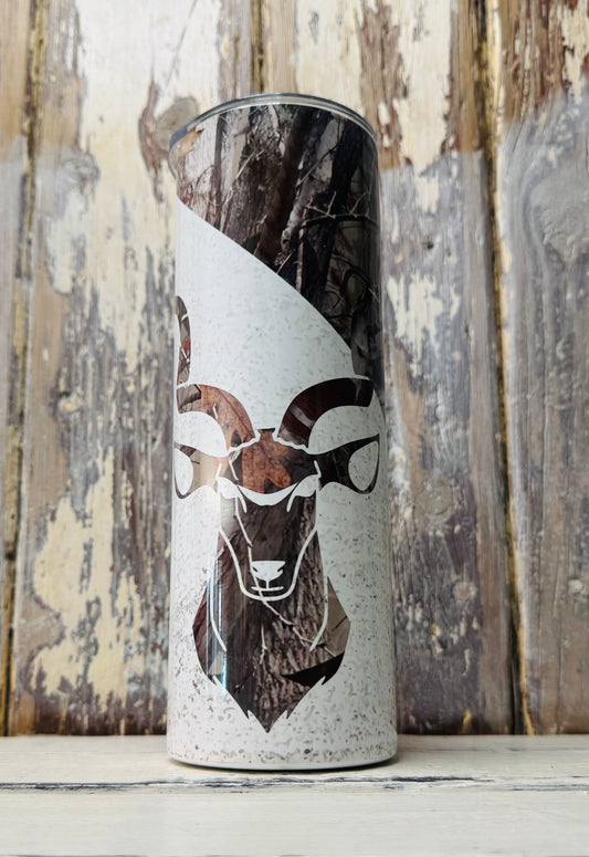 "Kudu Camo" 600ml Skinny Tumbler
