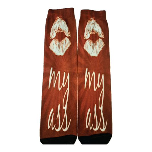 Novelty Kiss My A** Socks