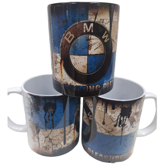 Retro Car Brand Novelty Mugs – 4 Designs