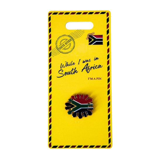 Metal Pin Organic Shape SA Flag