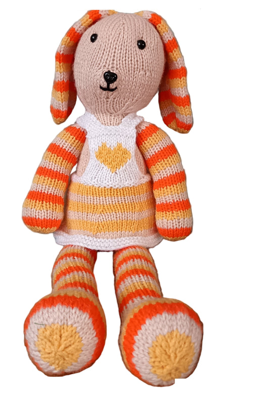 Ms. Sunshine Bunny Knitted Soft Toy