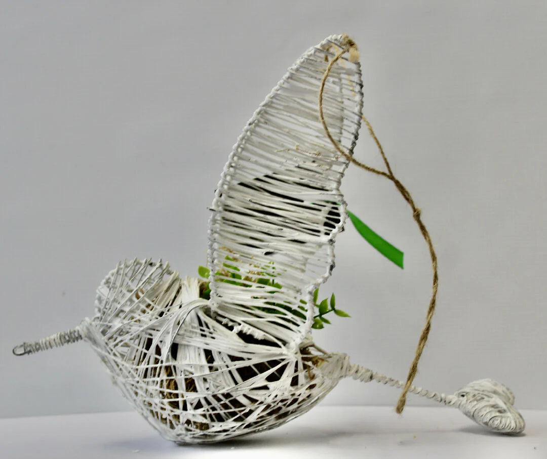 Handmade Wire Hanging Sugarbird for Air Plant