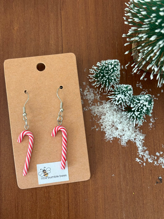 Candy Cane Christmas Earrings