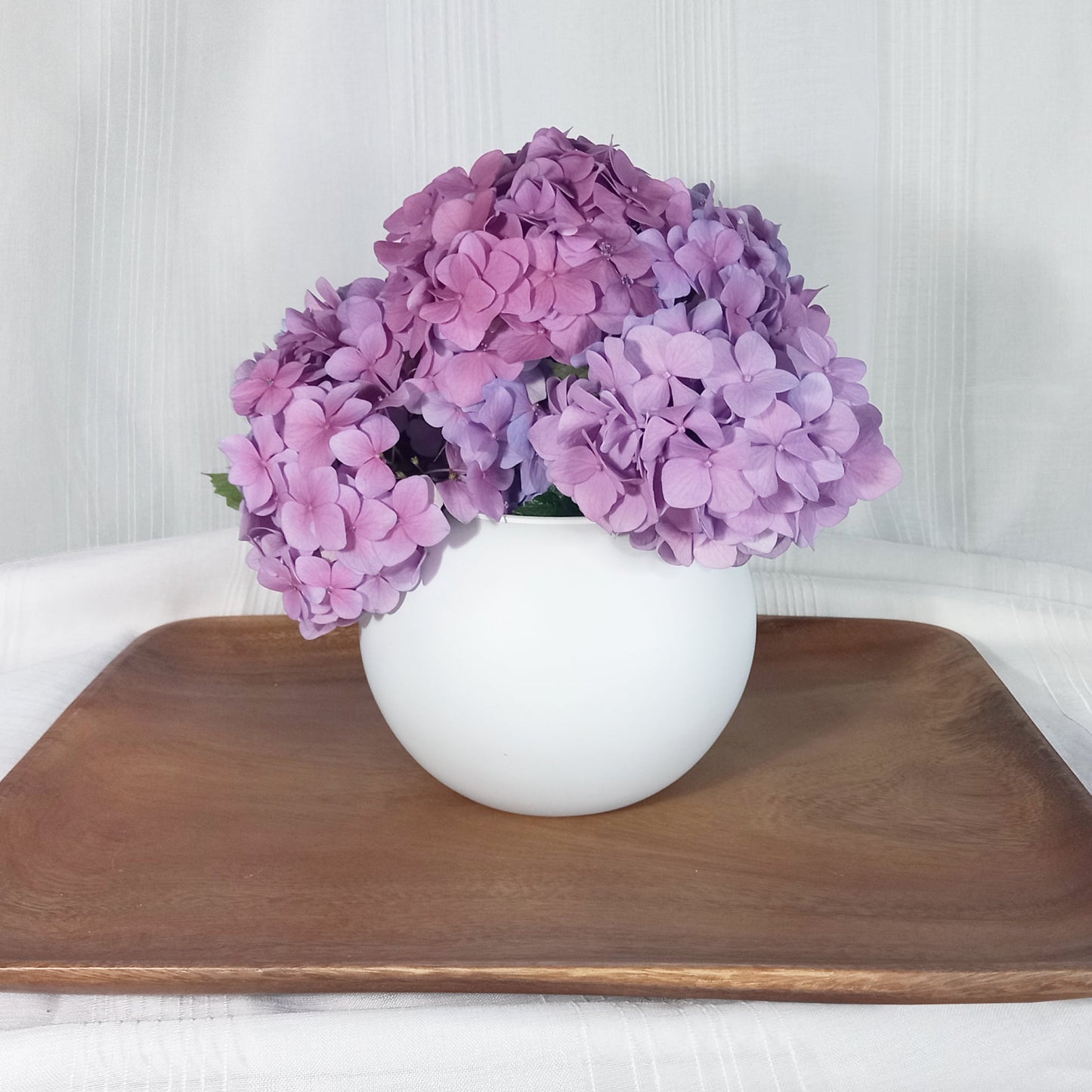 White and Gold Ball Vase