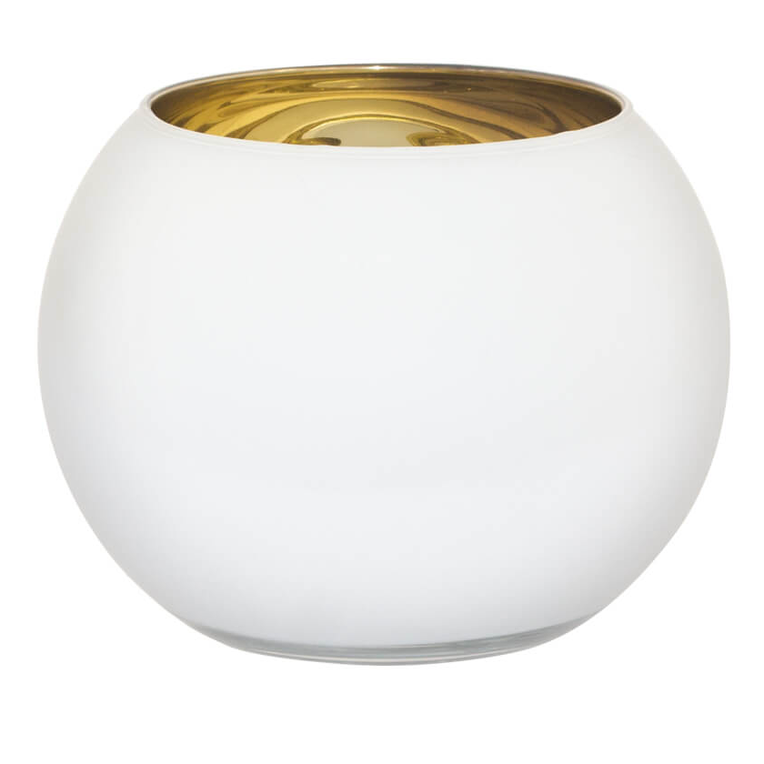 White and Gold Ball Vase