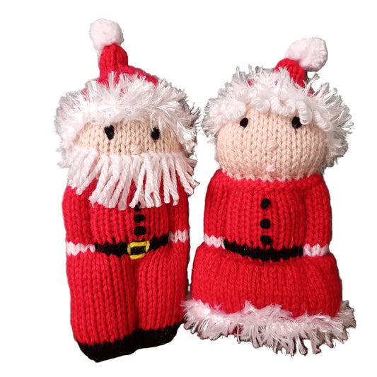 Santa and Mrs Claus Knitted Soft Toys