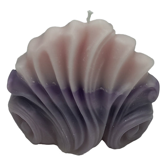 Pink and Purple Shell Candle