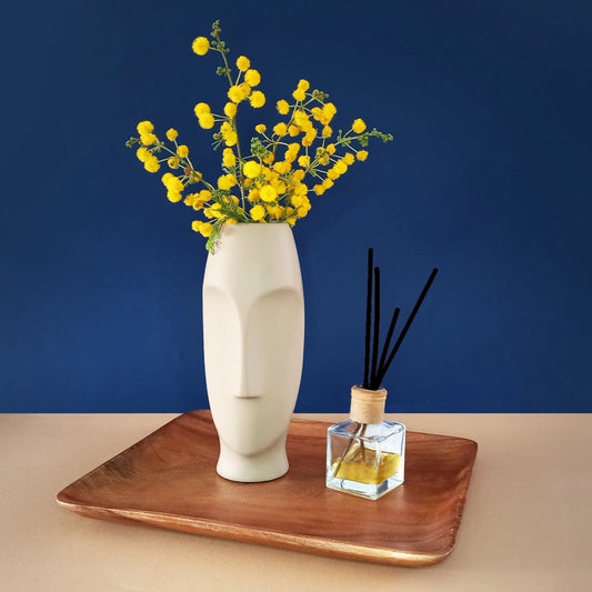 Slender Face Vase Pair