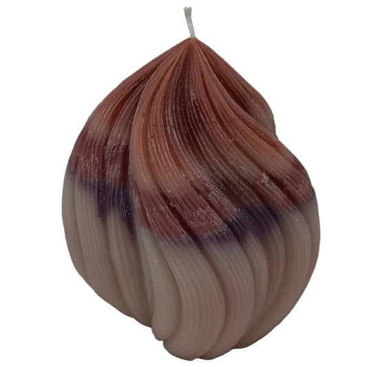 Mauve Twirl Shaped Candle