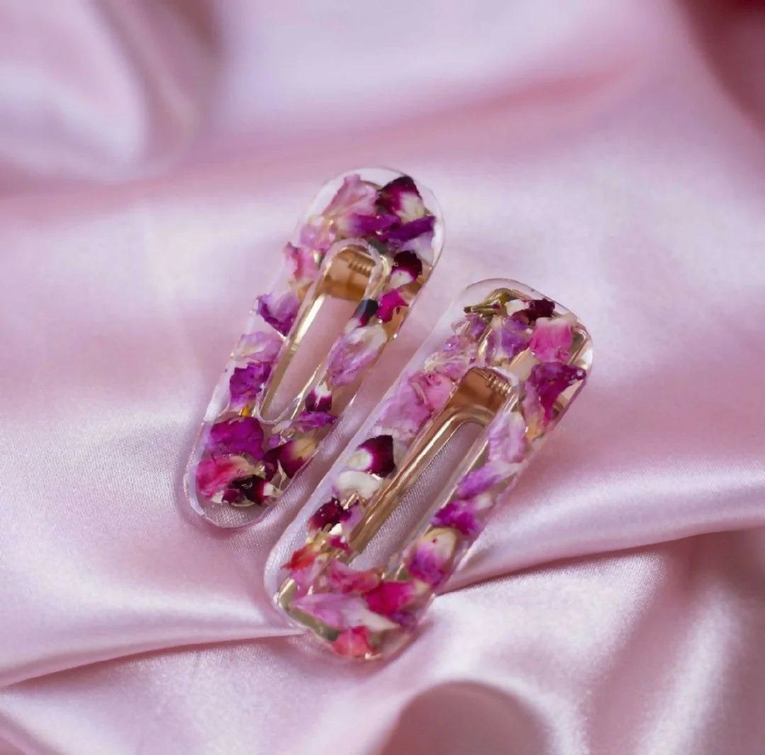 Resin Flower Hairclips